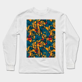 Wild strawberries, red and blue Long Sleeve T-Shirt